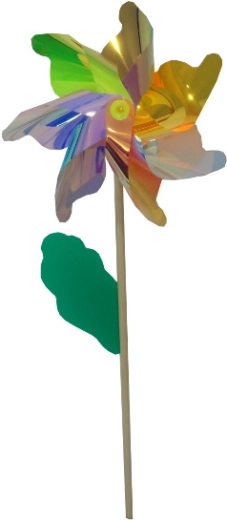 Windrädchen mit Holzgriff 75 cm