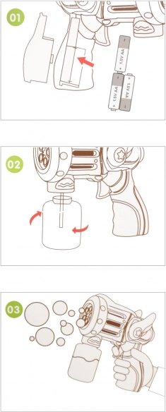 Seifenblasenpistole mit Tank