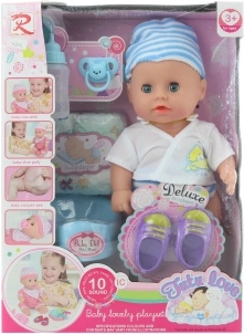 Baby mit Geräuschen und Pipi-Funktion mit Zubehör 30 cm