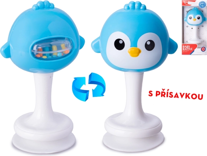 Rassel mit Vögelchen auf Saugnapf 12 cm