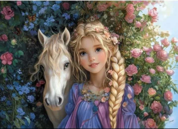 Puzzle Prinzessin und Pferd 300 Teile CASTORLAND