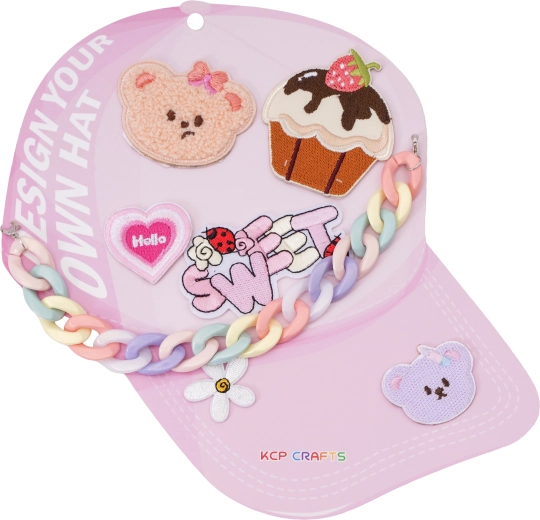 Dekorationsset für eine Cap Süßigkeiten und Teddybären mit farbiger Kette – 1 Stück