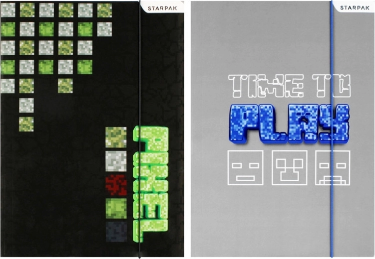 Heftumschlag A4 Minecraft Pixel – 1 Stück