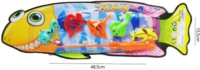 Kinder-Angelset mit Angelrute und bunten Fischen