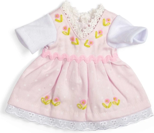 Bigjigs Toys rosa Kleid mit weißem T‑Shirt für eine 28‑cm-Puppe
