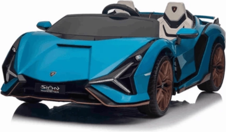 Elektrisches Kinderauto Qileshi Lamborghini Sián blau