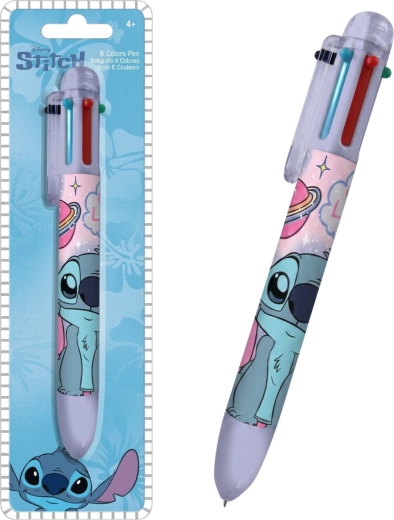 Sechsfarbiger Kugelschreiber Lilo & Stitch lila – 1 Stück