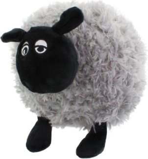 Plüsch Schafskissen Grau