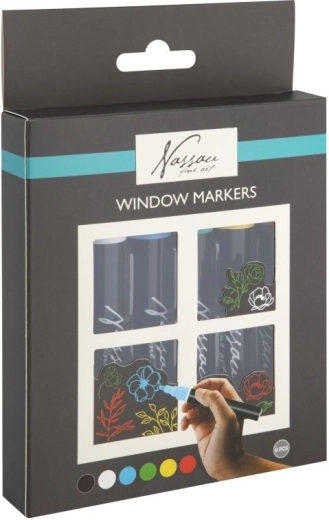 Fenstermarker Kreide GRAFIX – Set mit 6 Farben