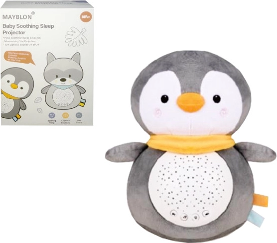 Plüsch-Projektor Pinguin für Babys