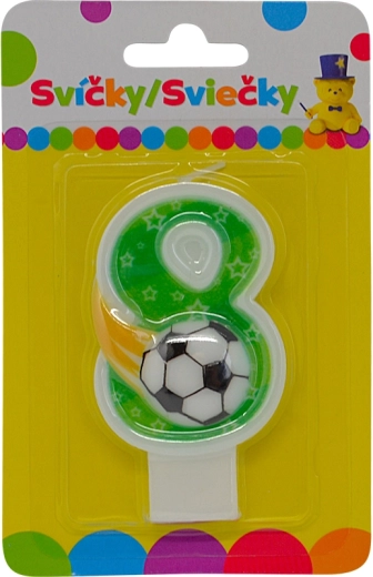Geburtstagskerze Zahl 8 mit Ball