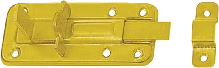 Riegel mit Öse für Vorhängeschloss 80 × 40 × 1,0 mm, gelb verzinkter Stahl