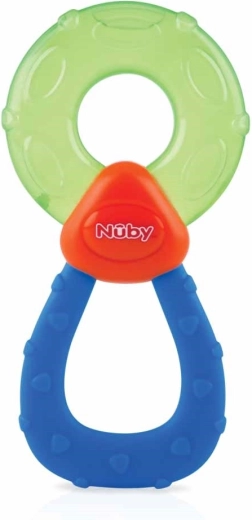 Nuby kühlender Beißring mit destilliertem Wasser, grün-blau (ab 3 Monaten)