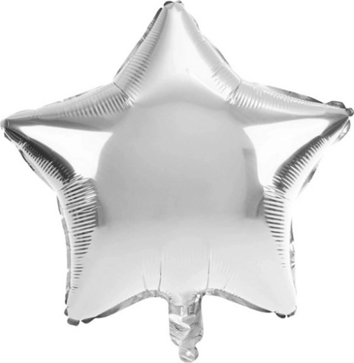 Folienballon Stern groß silber 55 cm