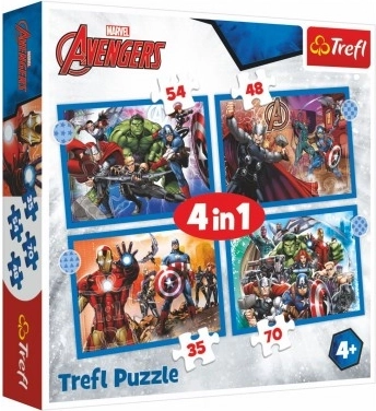 Puzzle 4-in-1 Mutige Avengers