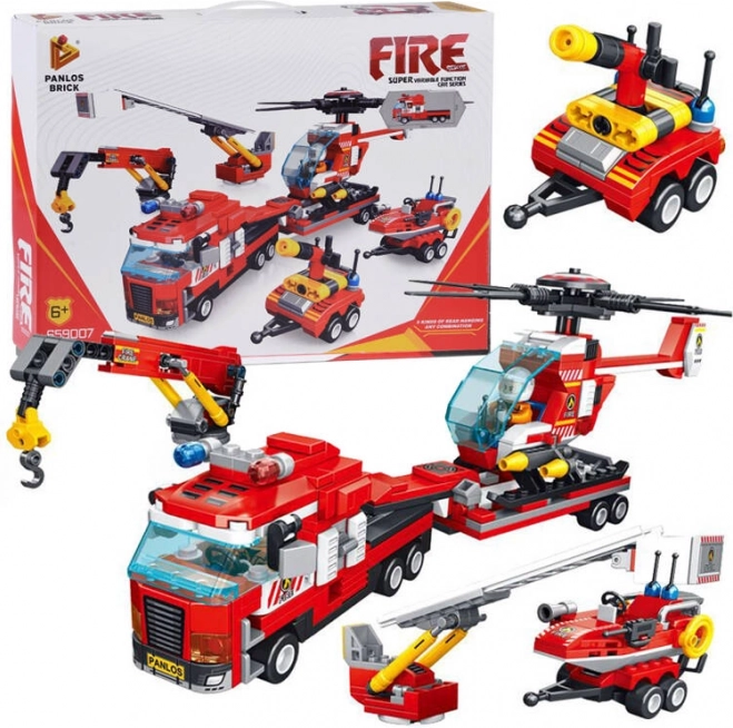 Bausteinset Feuerwehr – Hubschrauber, 646 Teile