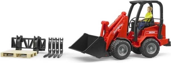 Roter Lader Bruder Schäffer 2034 mit Figur und Zubehör