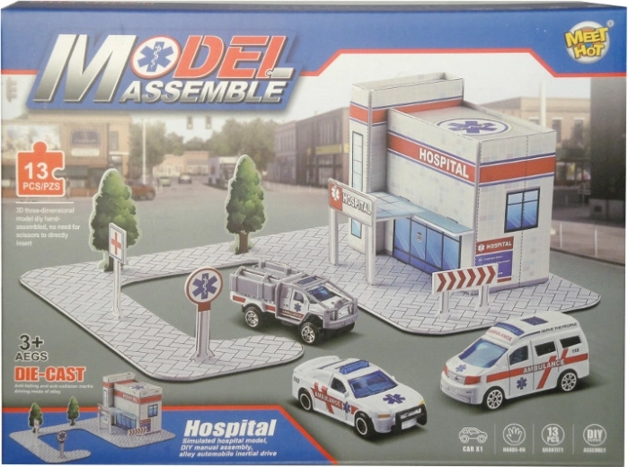 Krankenhaus-Bauset mit Auto