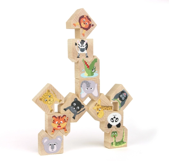Milaniwood Holz-Balancierspiel mit wilden Tieren