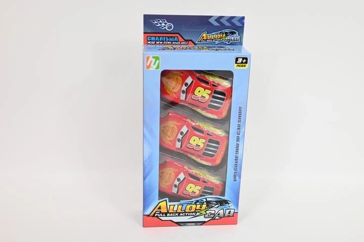 Set mit drei roten Spielautos
