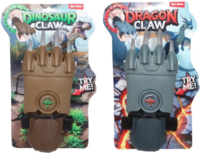 Ausfahrbare Krallen Drache/Dinosaurier aus Kunststoff 11 × 29 cm, 2 Farben