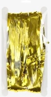 Goldene Party-Hängedekoration aus Folie 100 × 200 cm
