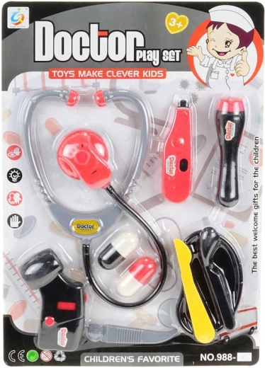 Kinder-Arztset mit Taschenlampe 10 Stk.