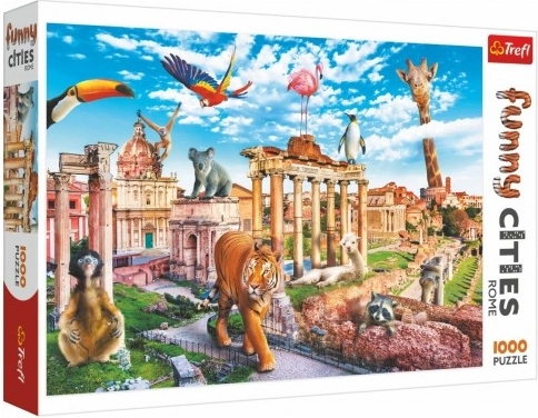 Puzzle Trefl Funny Cities – Wildes Rom, 1000 Teile (68 × 48 cm)
