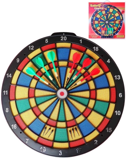Acra weiche perforierte Dartscheibe 45 cm mit 6 Darts