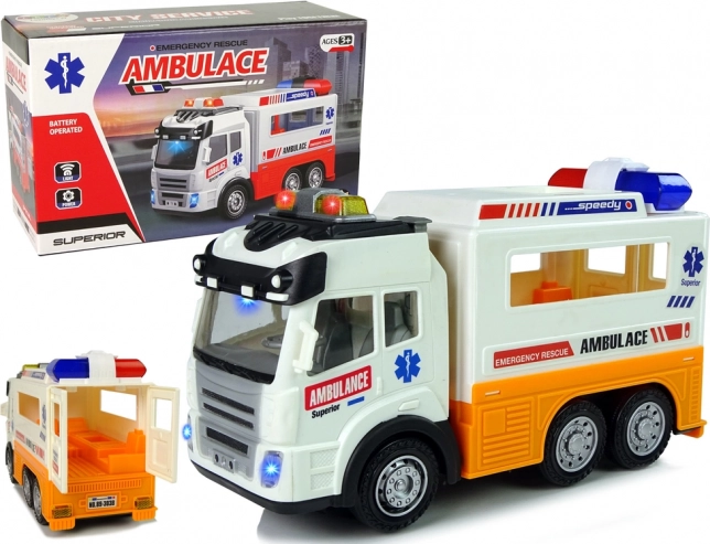 Batteriebetriebenes Rettungswagen-Auto mit Licht- und Soundeffekten