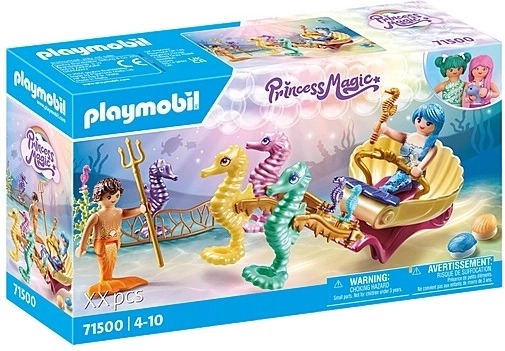 Figurenset Princess Magic – Meeresbewohner mit von Seepferdchen gezogenem Wagen