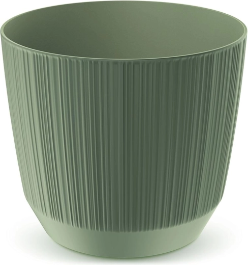 Blumentopf erdig grün 19,5 cm