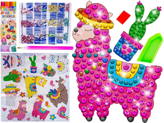 Diamant-Mosaik – Sticker Alpaka und Lama (20 Stk. im Set)