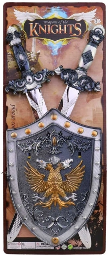 Ritter-Set mit 2 Schwertern und Schild