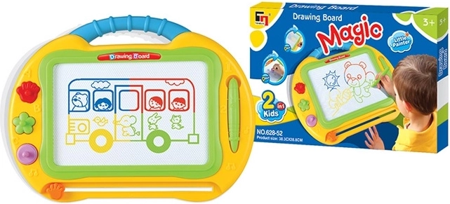 Zeichenbrett 2-in-1 im Koffer – Gelb