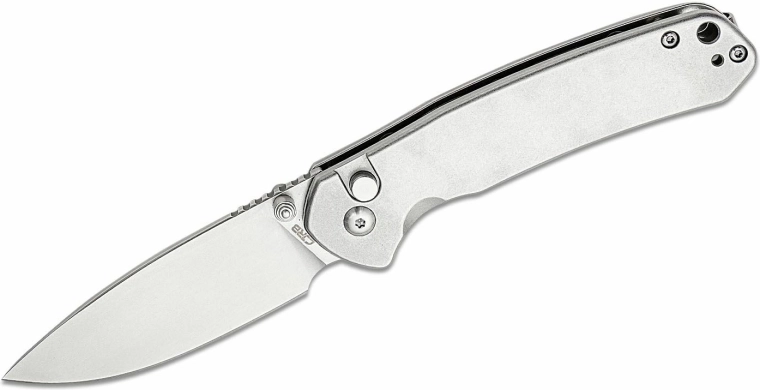 CJRB Pyrite Steel Taschenmesser 7,9 cm, Vollmetall Stonewash