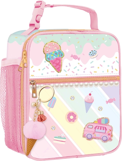 Kinder-Thermotasche fürs Mittagessen mit Schlüsselanhänger „Süßes Eis“