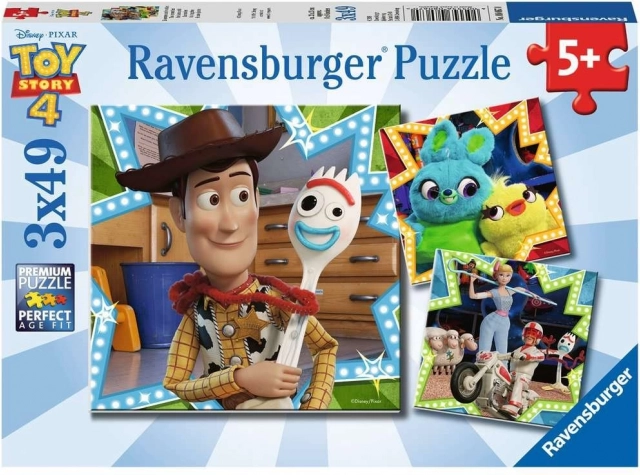 RAVENSBURGER Puzzle Toy Story 4: Wir schaffen das zusammen 3x49 Teile