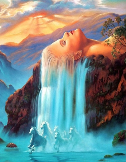 Diamantmalerei Träumerei 30 × 40 cm