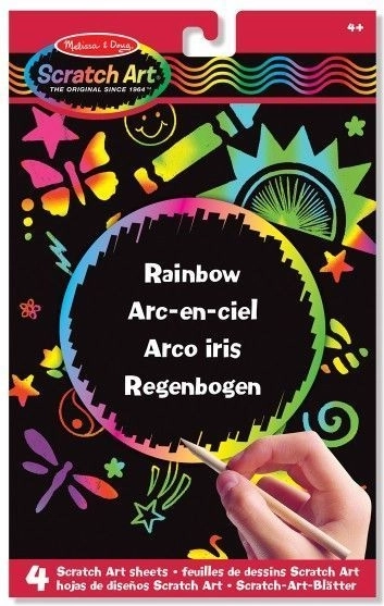 Glitzernde Kratz-Regenbogentafel