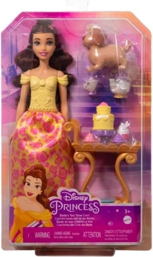 Disney Prinzessin Belle mit Teewagen – Spielset Puppe