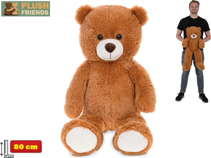 Plüschbär Plush Friends 80 cm – dunkelbraun