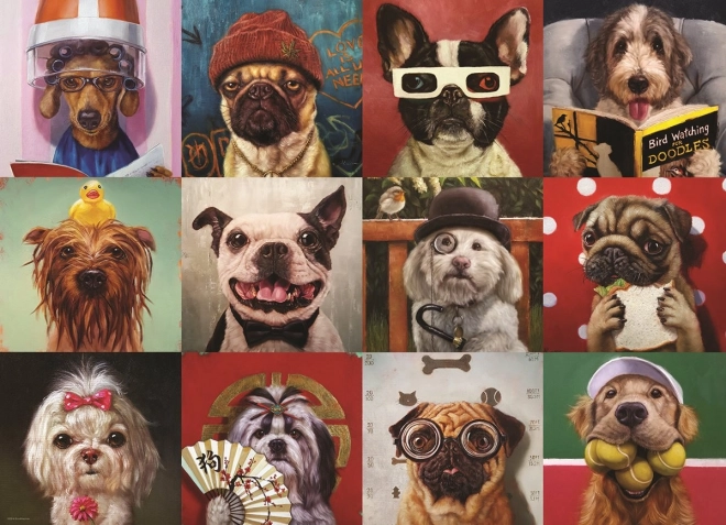 Puzzle Lustige Hunde 1000 Teile