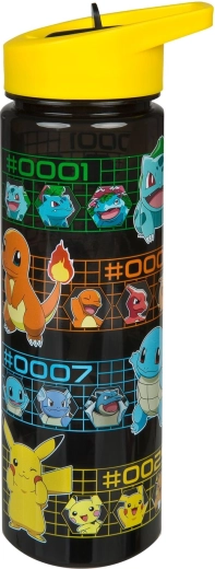 Pokémon Trinkflasche mit Strohhalm 600 ml