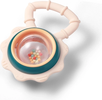 BabyOno Rassel mit Beißring Flower 3M+