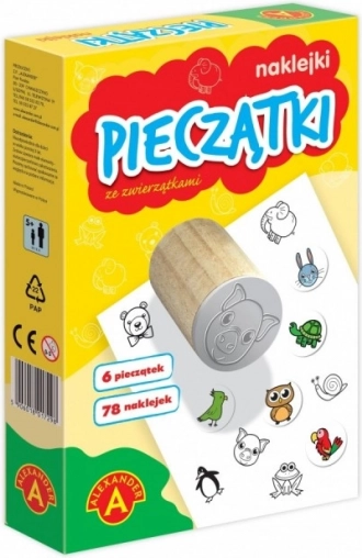 Kleine Stempel und Aufkleber mit Tieren