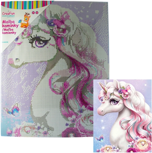 Diamantmalerei – Prinzessin mit Pegasi 40 × 50 cm