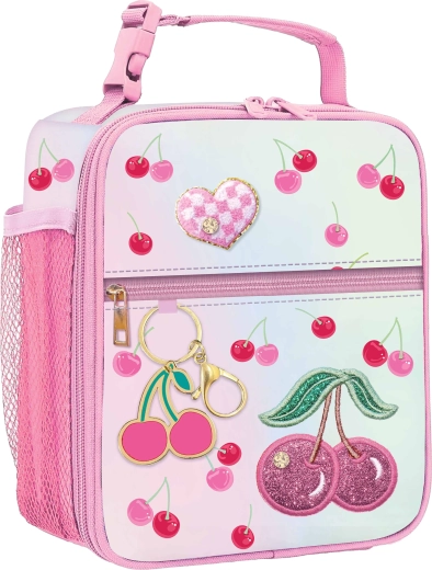 Kinder-Thermotasche für das Mittagessen mit Schlüsselanhänger – Kirschen - 1 Stück
