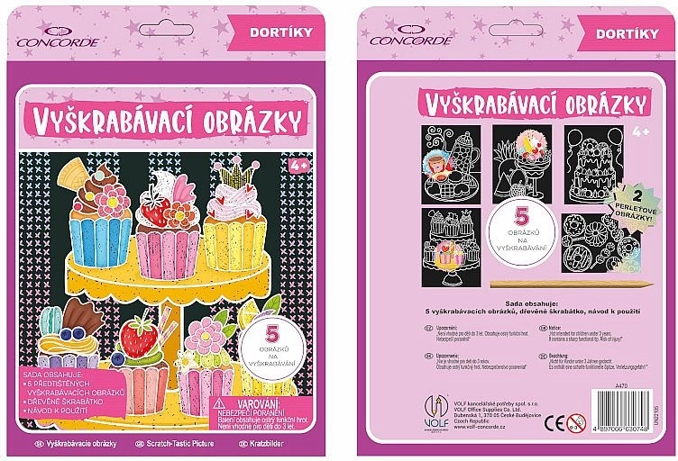 Kratzerbilder Törtchen CONCORDE