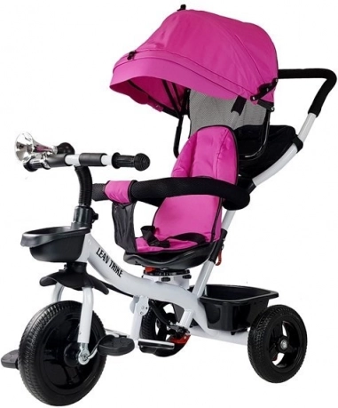 Kinder-Dreirad mit rosa Verdeck